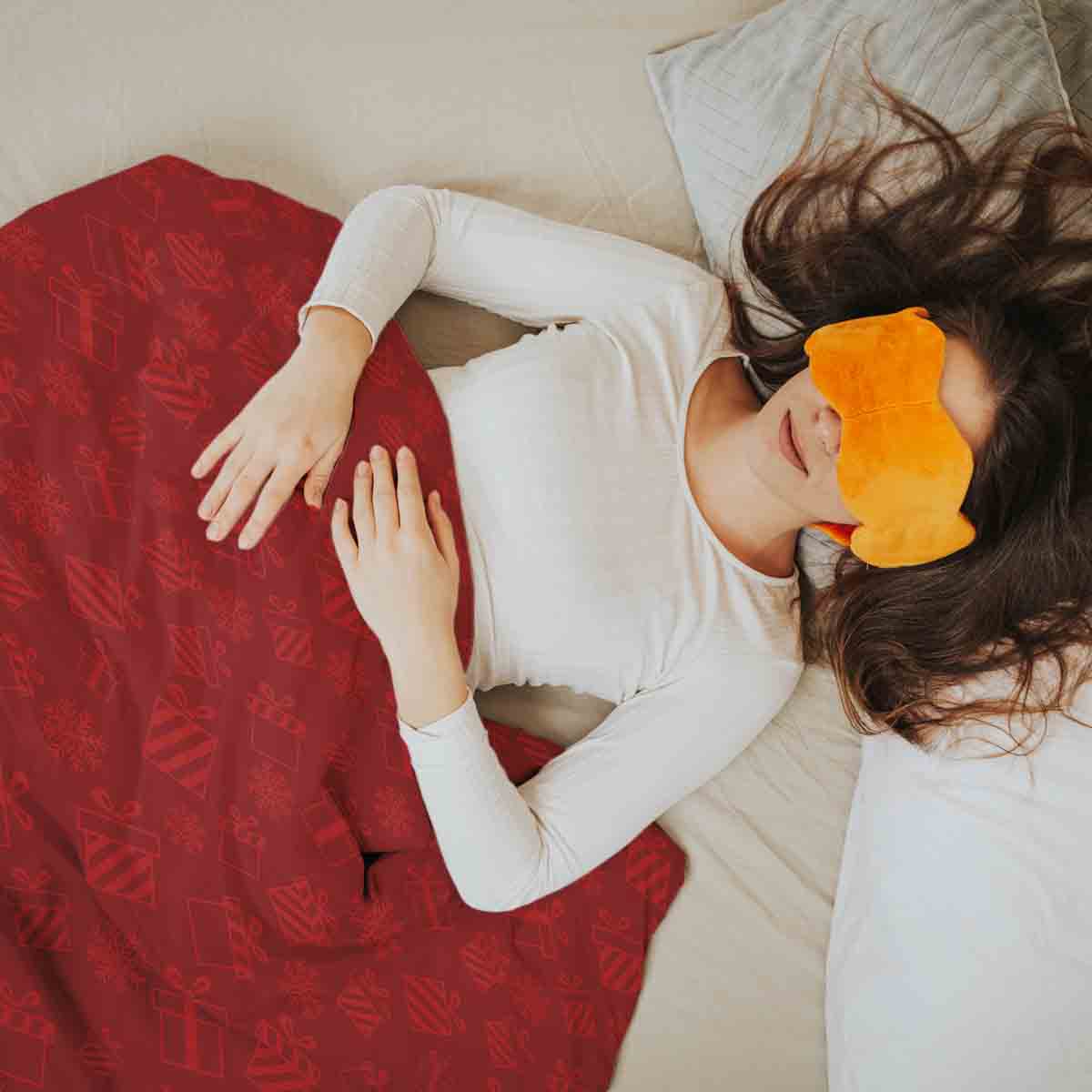 Set di biancheria da letto con coperta terapeutica rosso regali