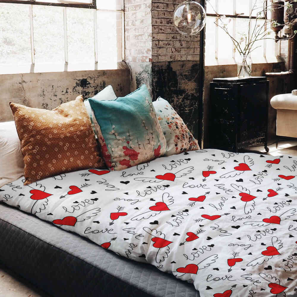 Coperta terapeutica originale - Rivestimento in cotone L'amore dà le ali