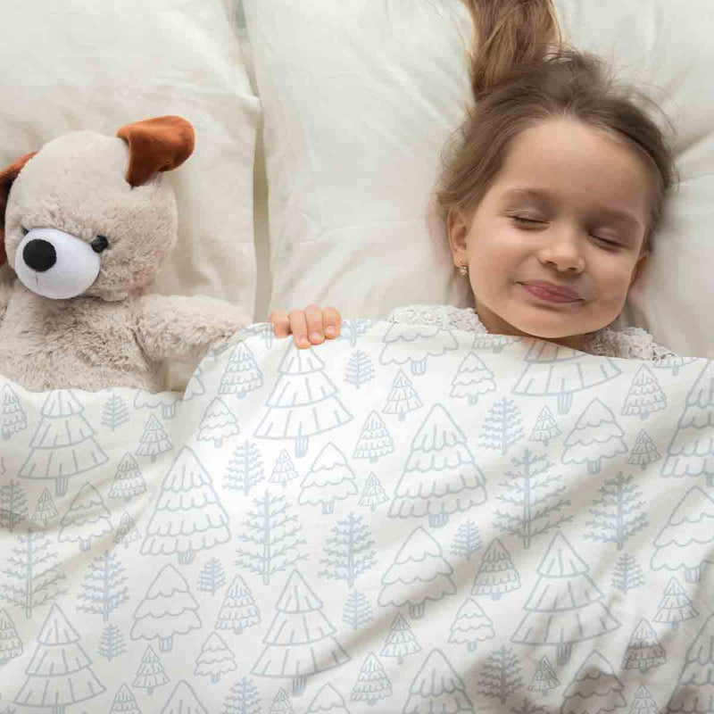 Set di biancheria da letto con coperta terapeutica tenera foresta