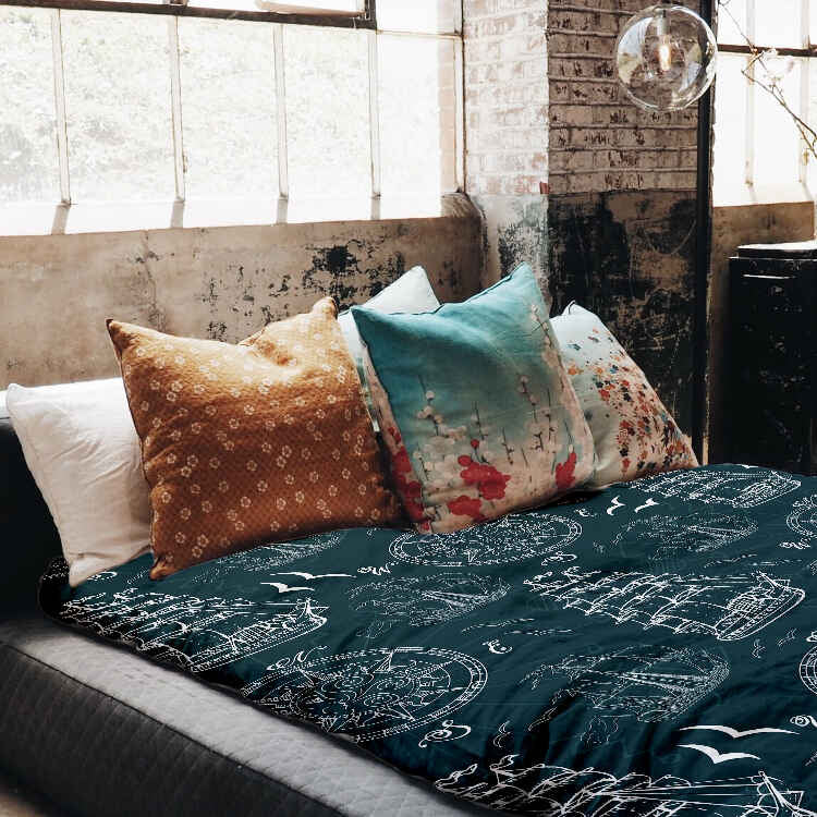 Coperta terapeutica originale - Rivestimento in cotone con navi