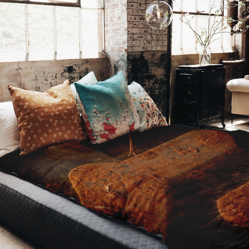 Set di biancheria da letto con coperta terapeutica Terra marrone