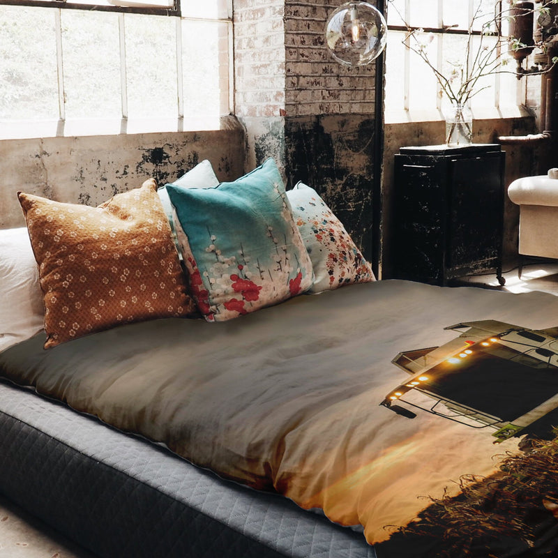 Set di biancheria da letto con coperte terapeutiche marrone Dreschmaschine