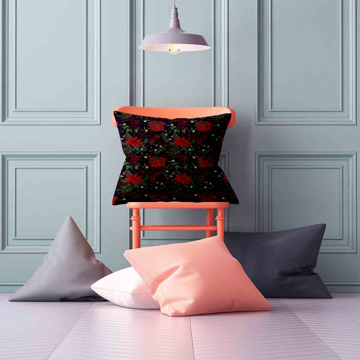 Cuscino sanitario con stella di Natale rossa