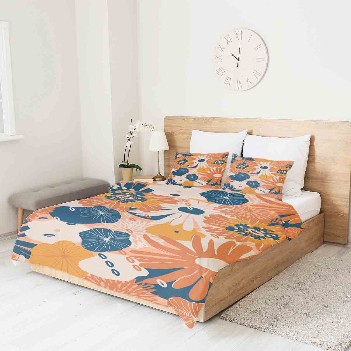 Coperta terapeutica originale - Rivestimento in cotone con fiori di gerbera