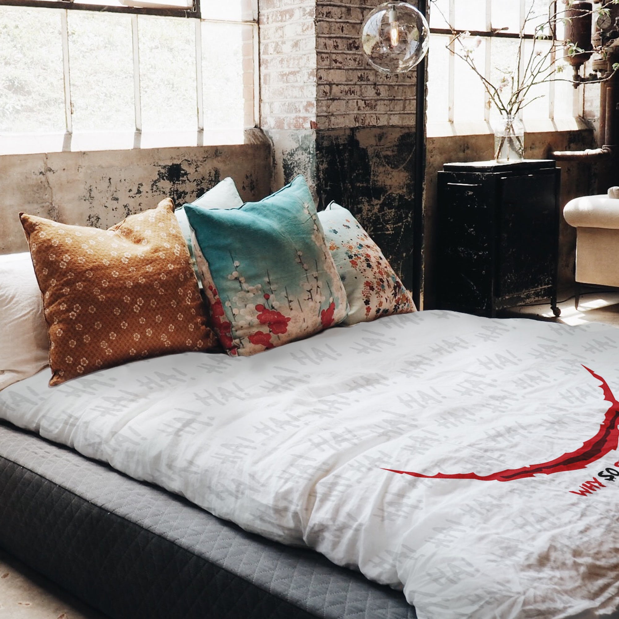 Set di biancheria da letto con coperta terapeutica bianca Perché così serio?