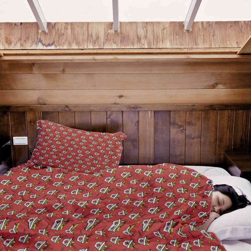 Coperta terapeutica originale - Rivestimento in cotone rosso da asporto