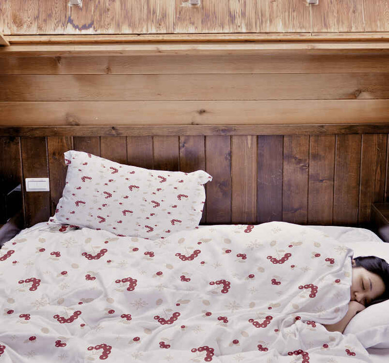 Set di biancheria da letto con coperta terapeutica e cespuglio di bacche