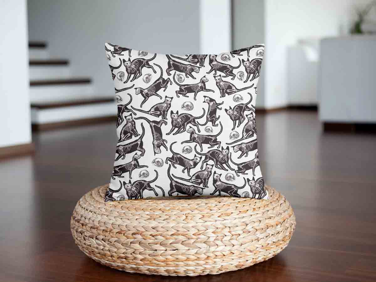 Cuscino salute Halloween gatto