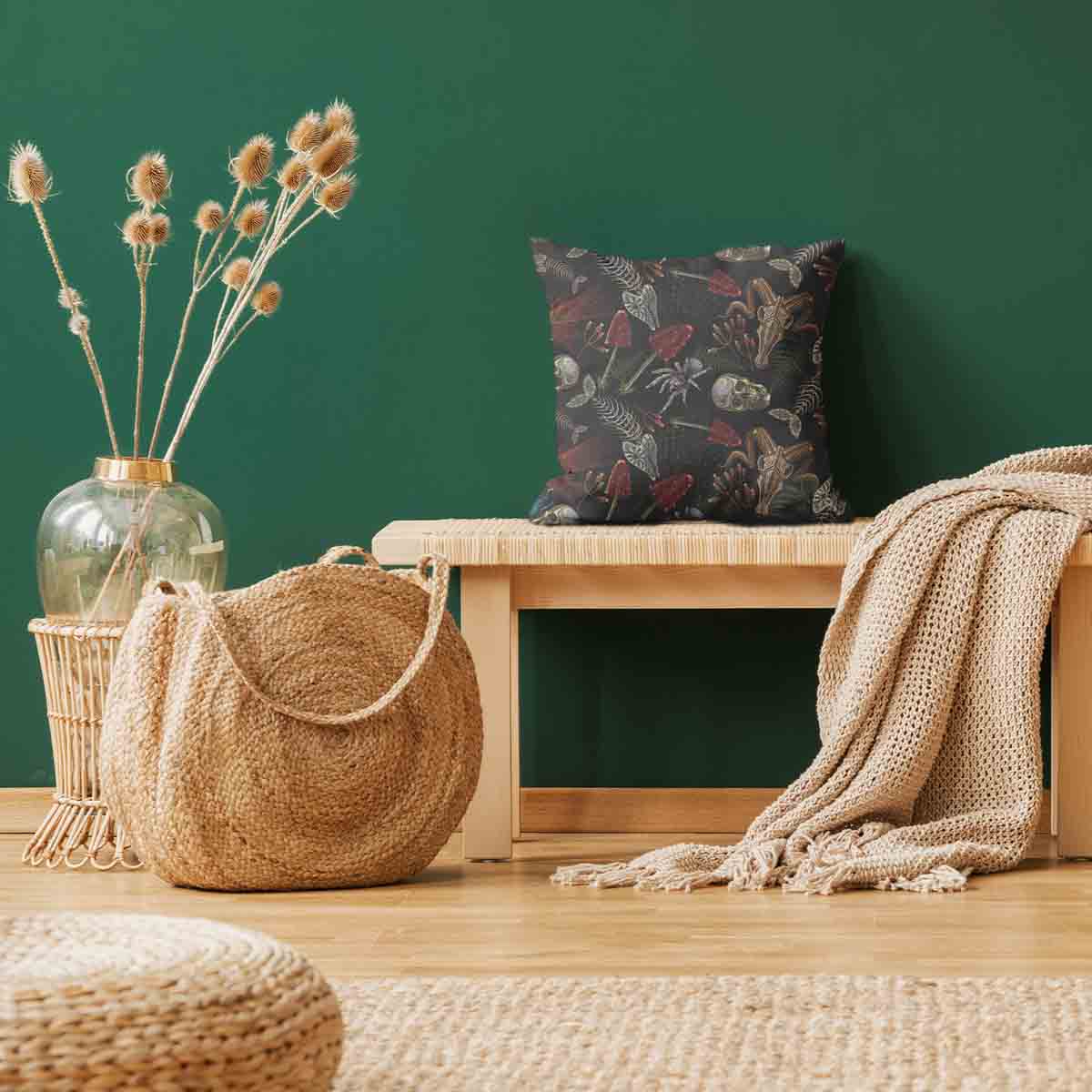 Cuscino salute Halloween scheletro