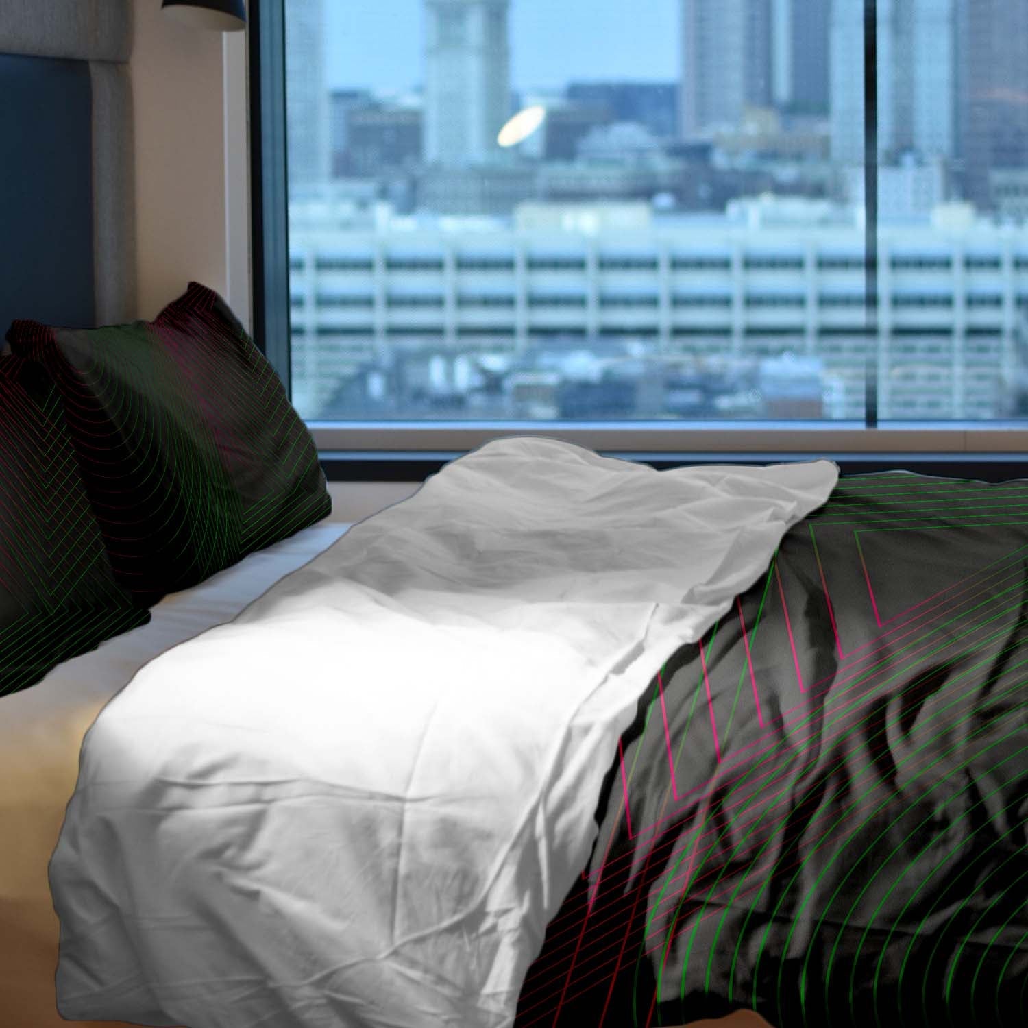 Set di biancheria da letto con coperta terapeutica, sfumature e forme