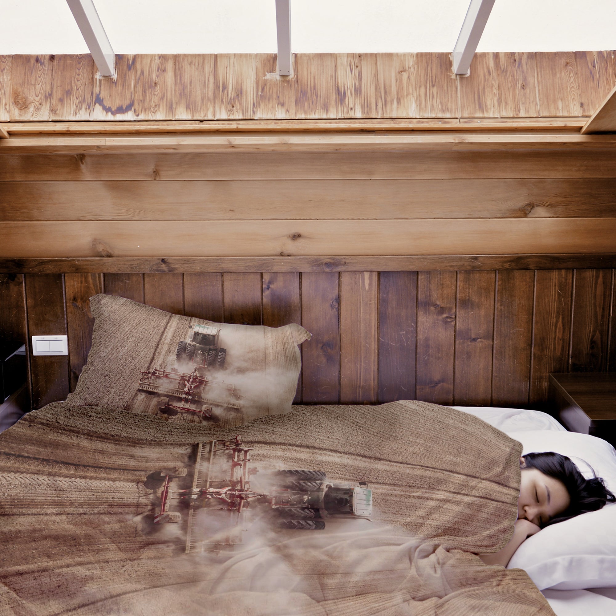 Set di biancheria da letto con coperta terapeutica Trattore nella polvere