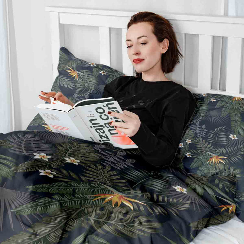 Set copripiumino coperta terapeutica foresta pluviale