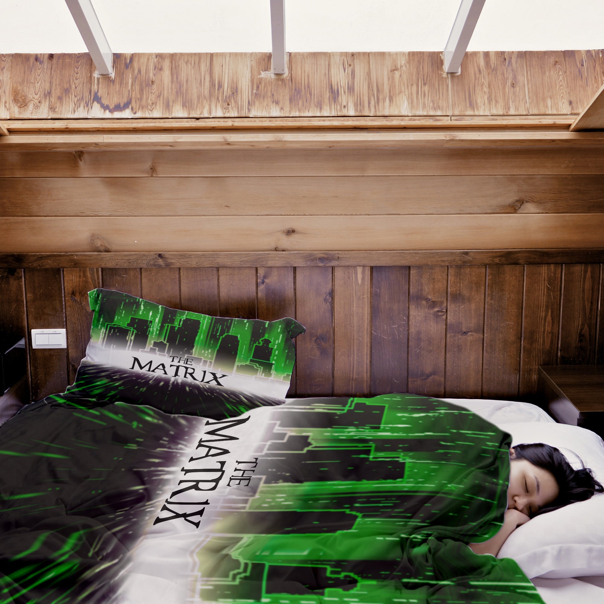 Set di biancheria da letto con coperta terapeutica città The Matrix