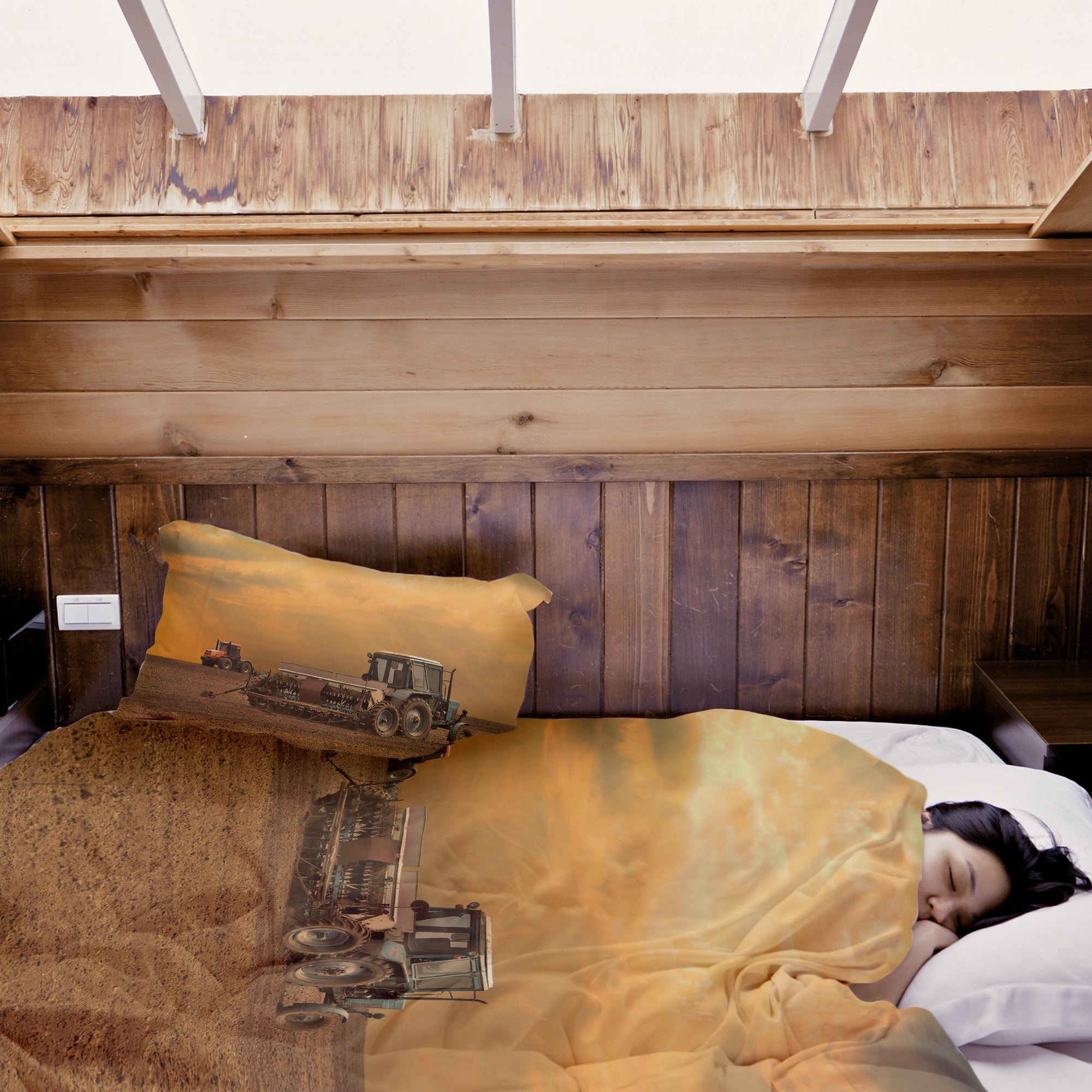 Coperta terapeutica originale - Rivestimento in cotone Due trattori