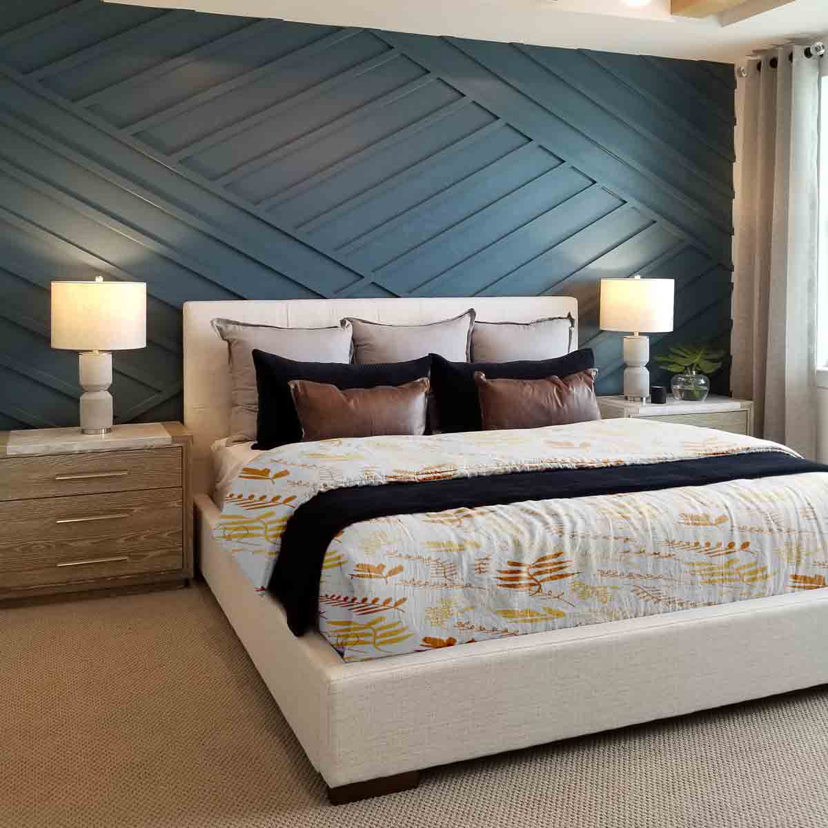 Coperta terapeutica originale - Rivestimento in cotone bianco con rami autunnali