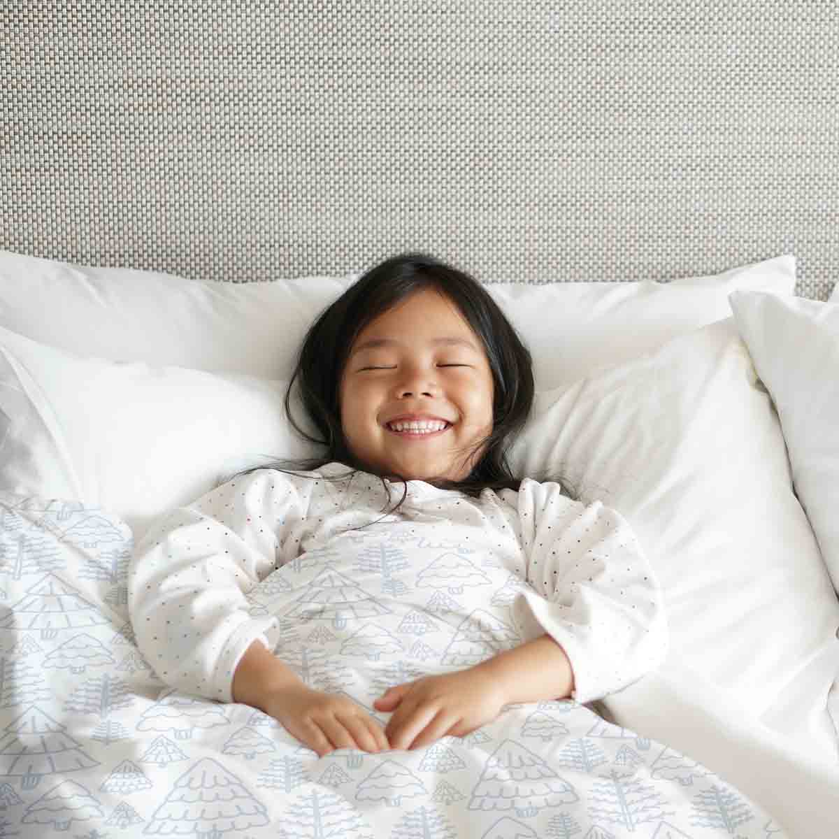 Set di biancheria da letto con coperta terapeutica delicata foresta