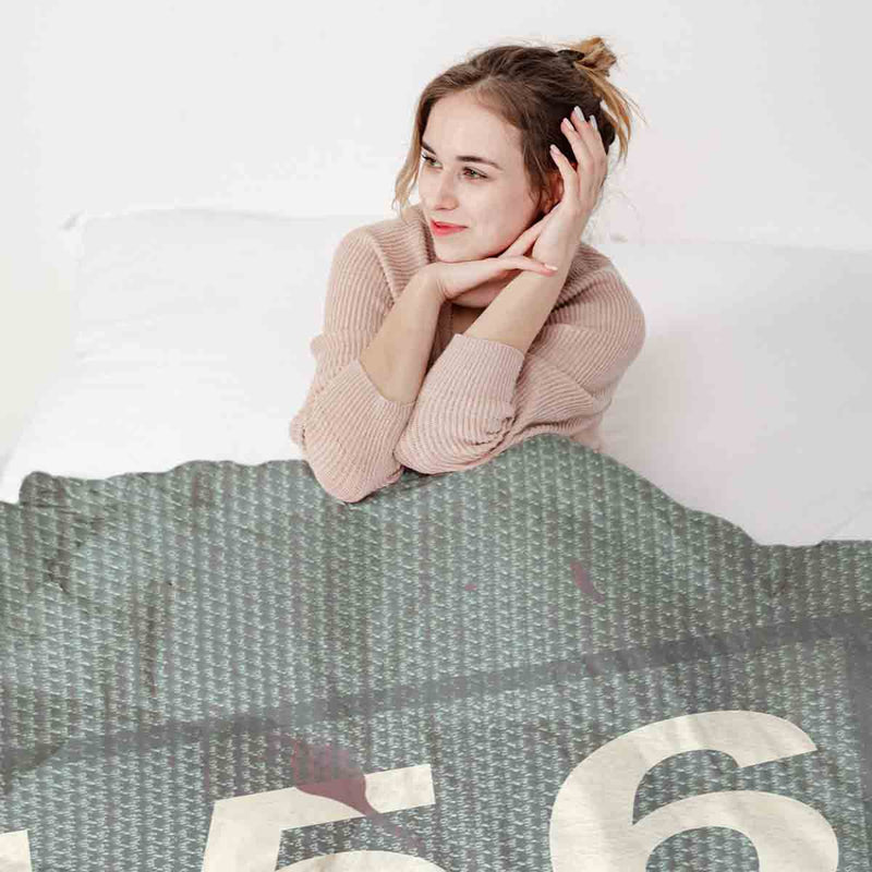 Set di biancheria da letto con coperta terapeutica verde 456