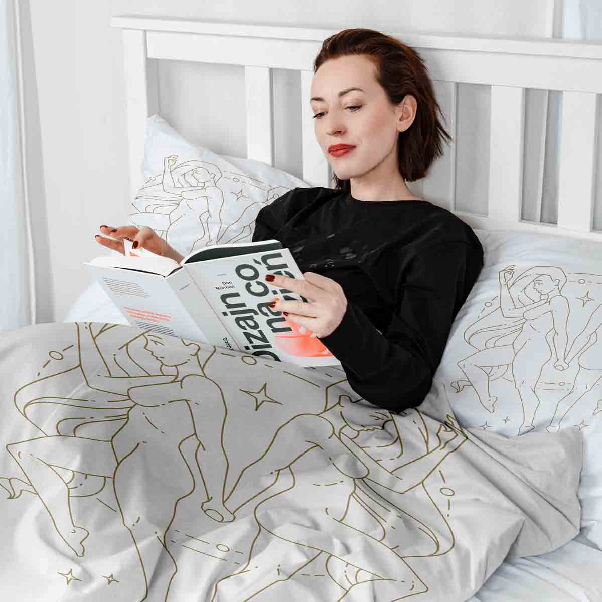 Set di biancheria da letto con coperta terapeutica Costellazione Gemelli