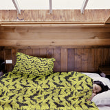 Set di biancheria da letto con coperta terapeutica gialla pipistrello