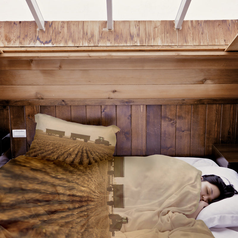 Set di biancheria da letto con coperta terapeutica marrone Acker