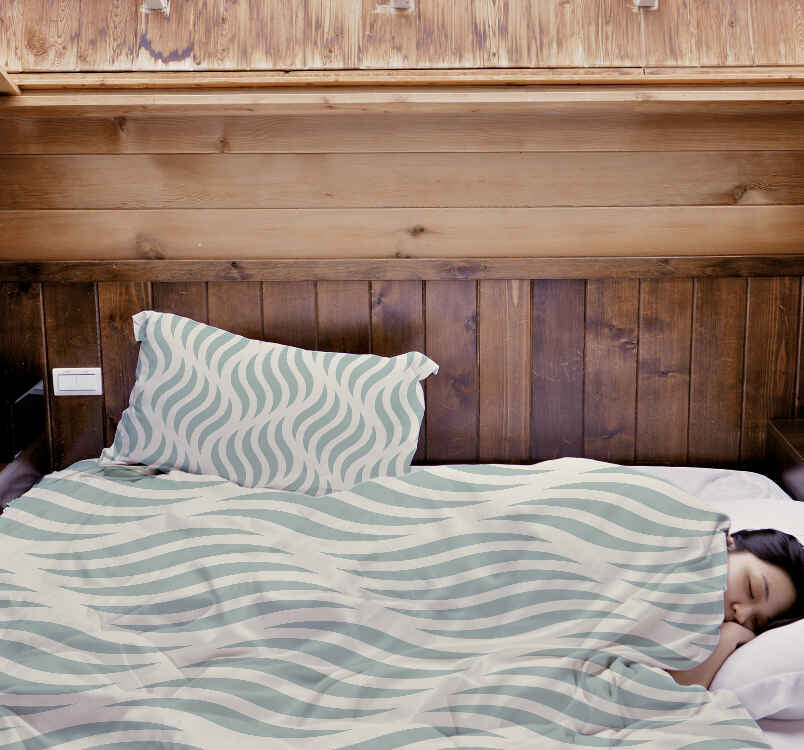 Set di biancheria da letto con coperte terapeutiche onde astratte