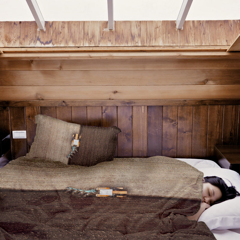 Set di biancheria da letto con coperta terapeutica marrone Ackerland