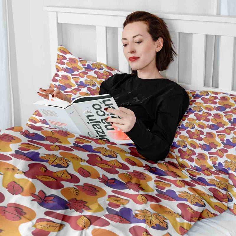 Set di biancheria da letto con coperte terapeutiche macchie colorate
