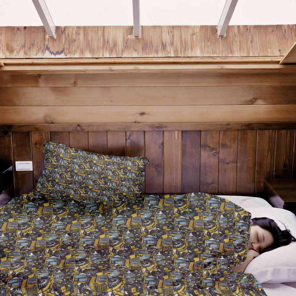 Set copripiumino trapuntato trattore