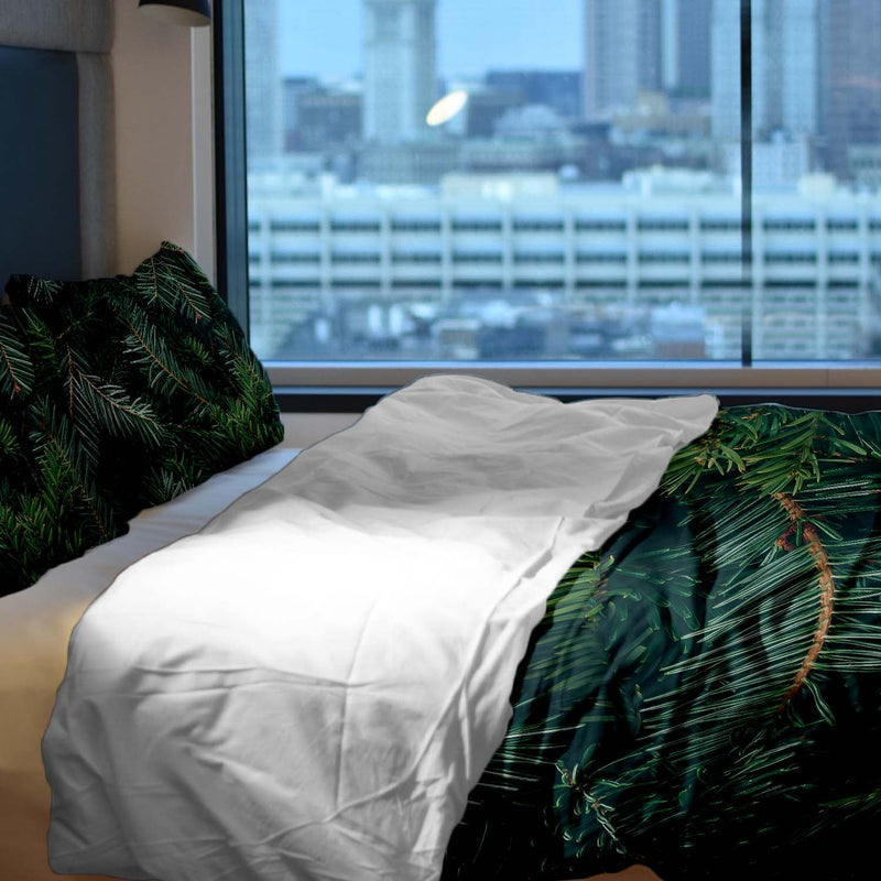 Coperta terapeutica originale - Rivestimento in cotone con rami di abete verdi