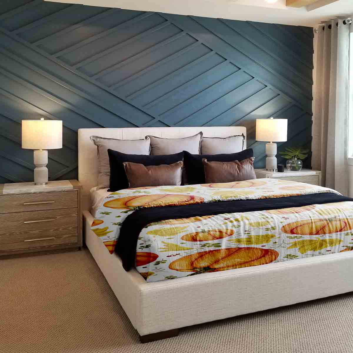 Coperta terapeutica originale - Rivestimento in cotone bianco con grandi zucche