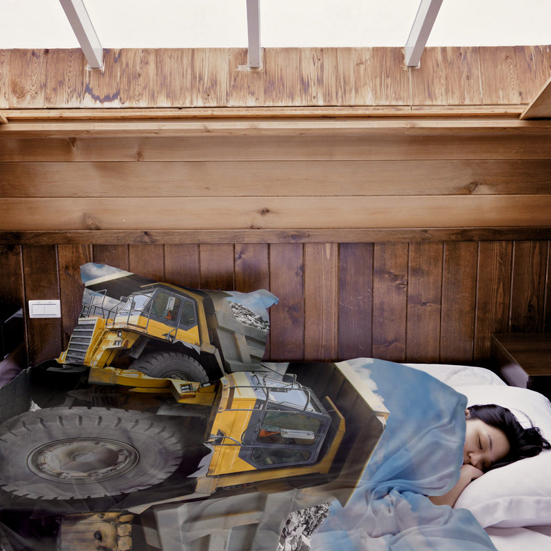Set di biancheria da letto con coperta terapeutica Camion giallo