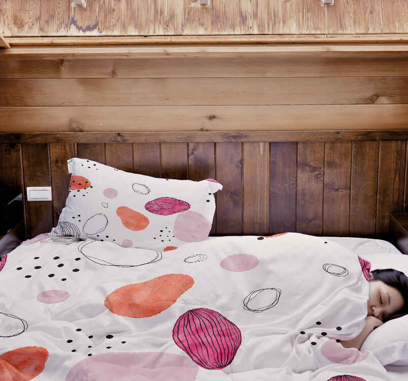 Set di biancheria da letto con coperte terapeutiche cerchi astratti