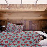 Coperta terapeutica originale - Rivestimento in cotone rosso Origami