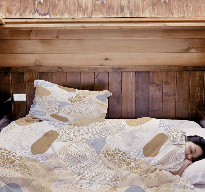 Set di biancheria da letto con coperta terapeutica anemone di mare oro