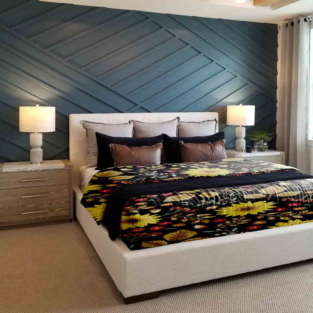 Set di biancheria da letto con coperta terapeutica con girasole