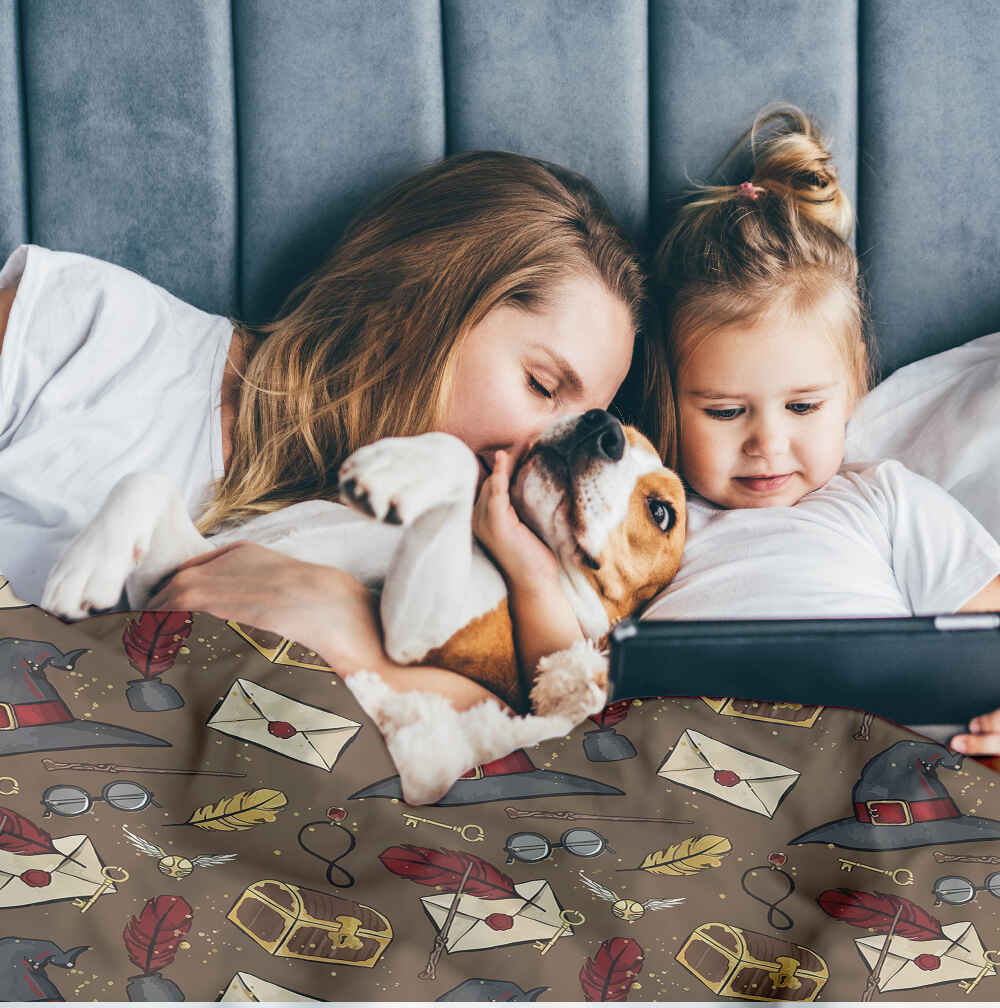 Set di biancheria da letto con coperta terapeutica cappello parlante