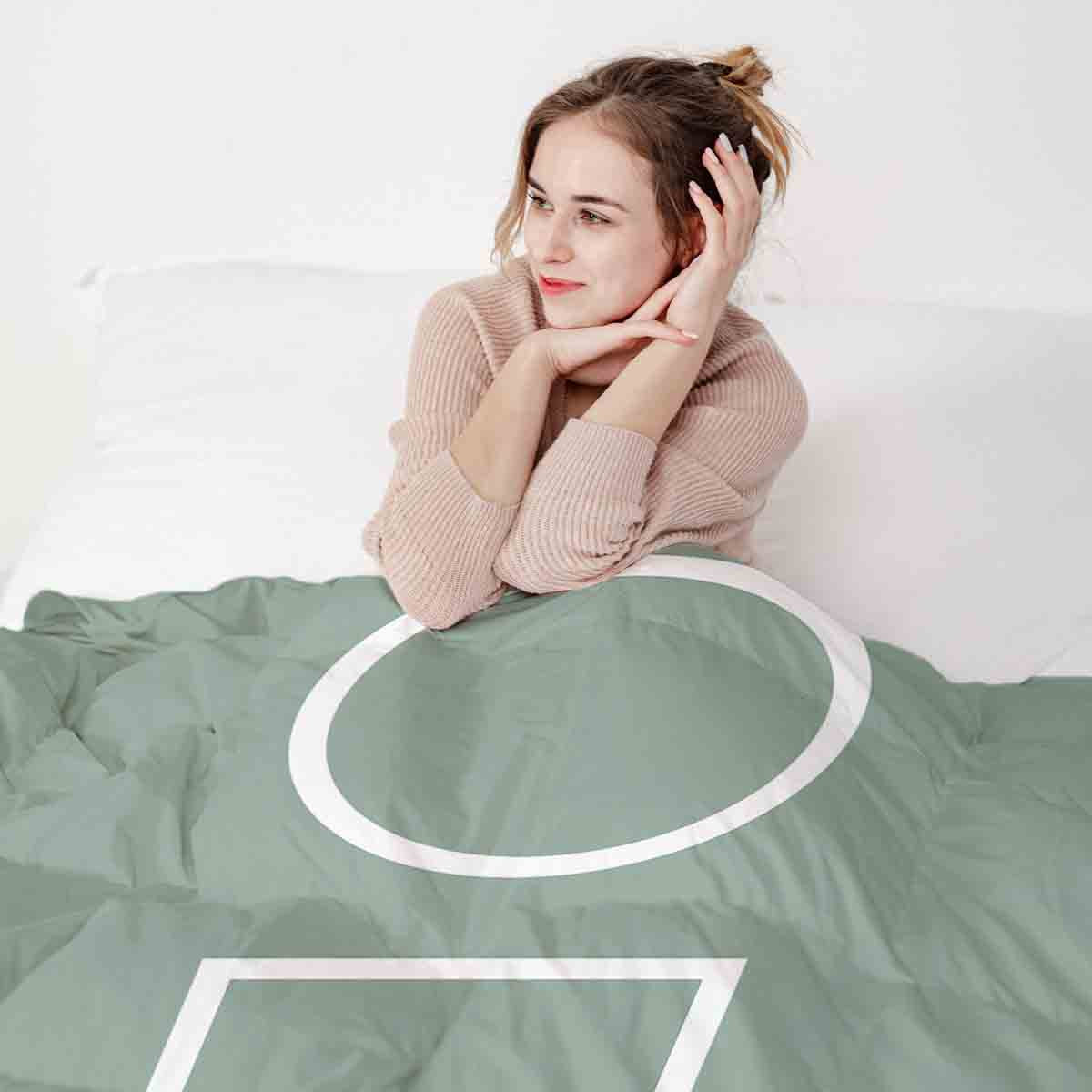 Set di biancheria da letto con coperte terapeutiche forme Dalgona