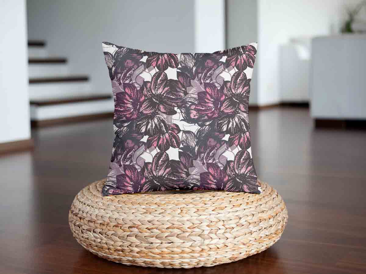 Cuscino per la salute con mare di fiori viola