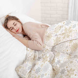 Set di biancheria da letto con coperta terapeutica, chiara nevicata