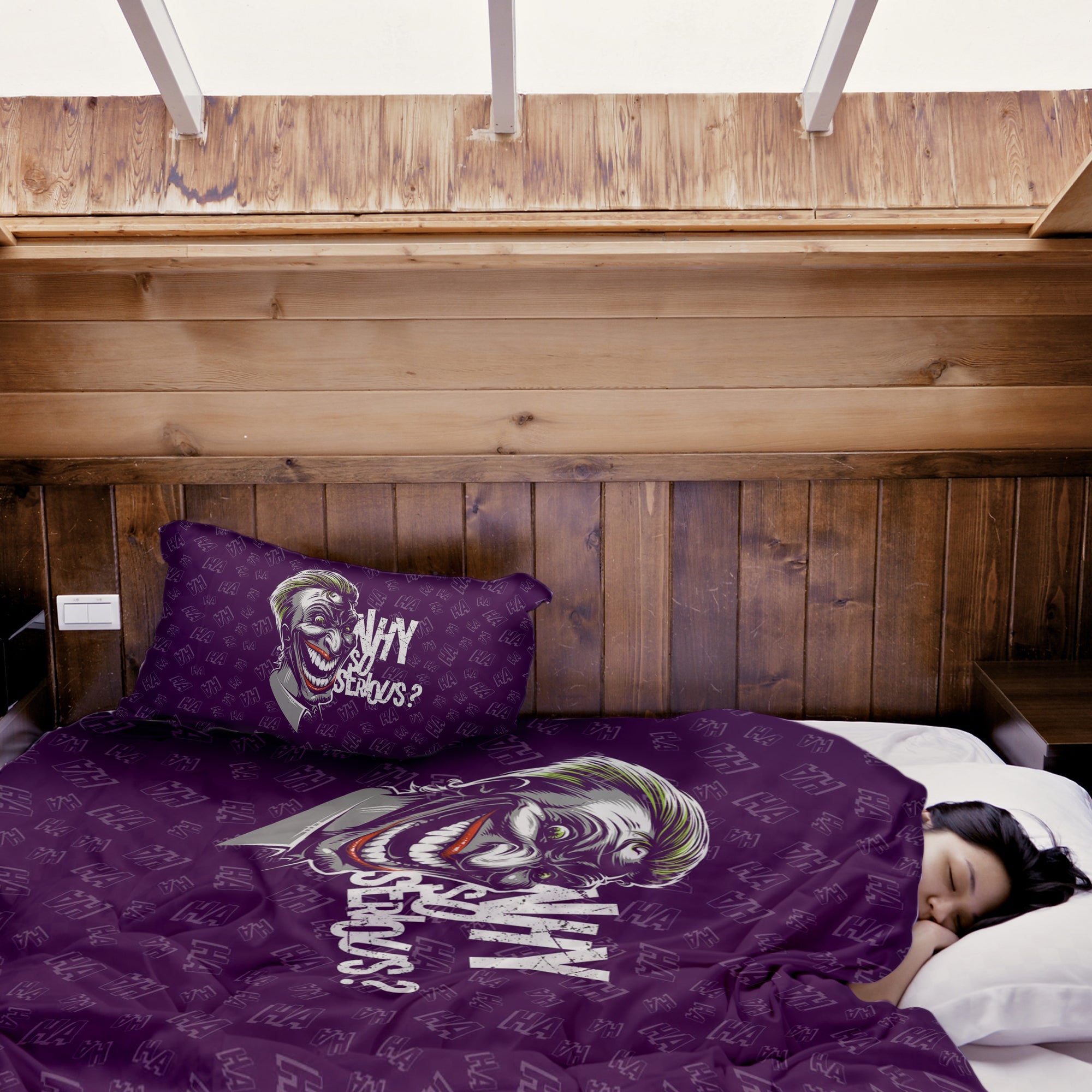 Set di biancheria da letto con coperta terapeutica viola Why So Serious?