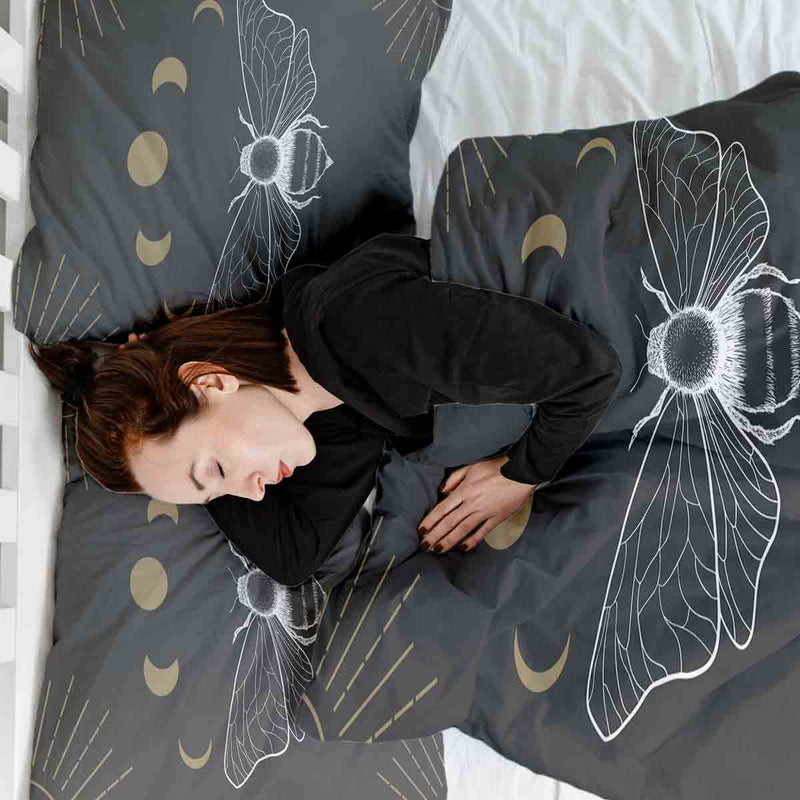 Coperta terapeutica originale - Rivestimento in cotone nero con tarma