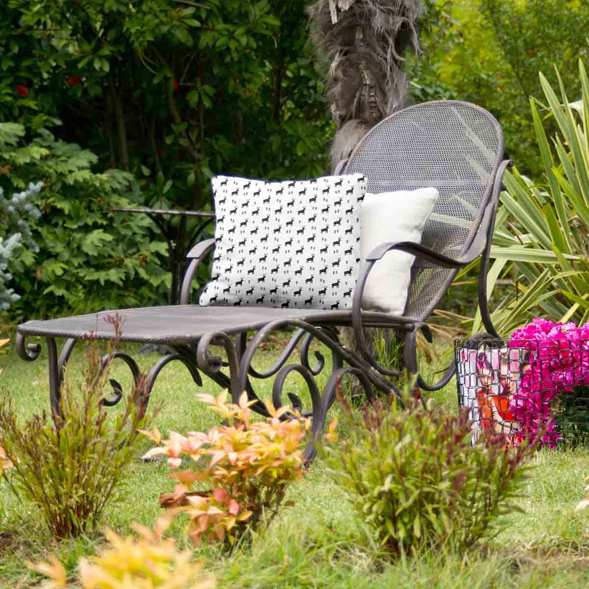 Cuscino sanitario bianco con renne