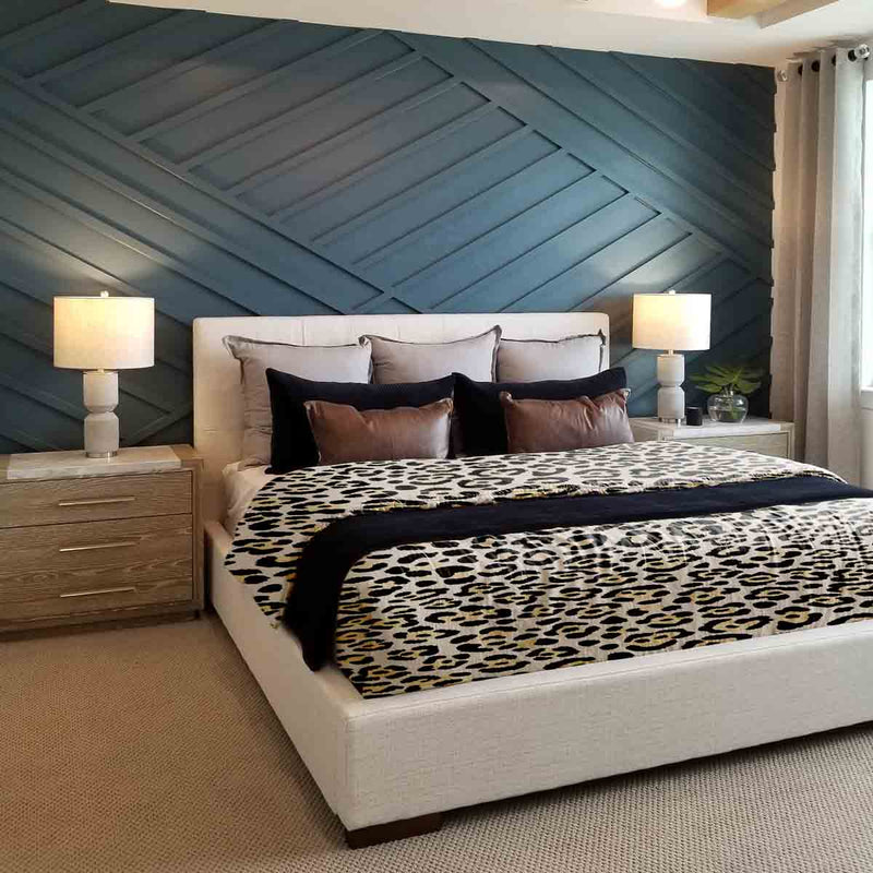 Set di biancheria da letto con coperta terapeutica stampa leopardo