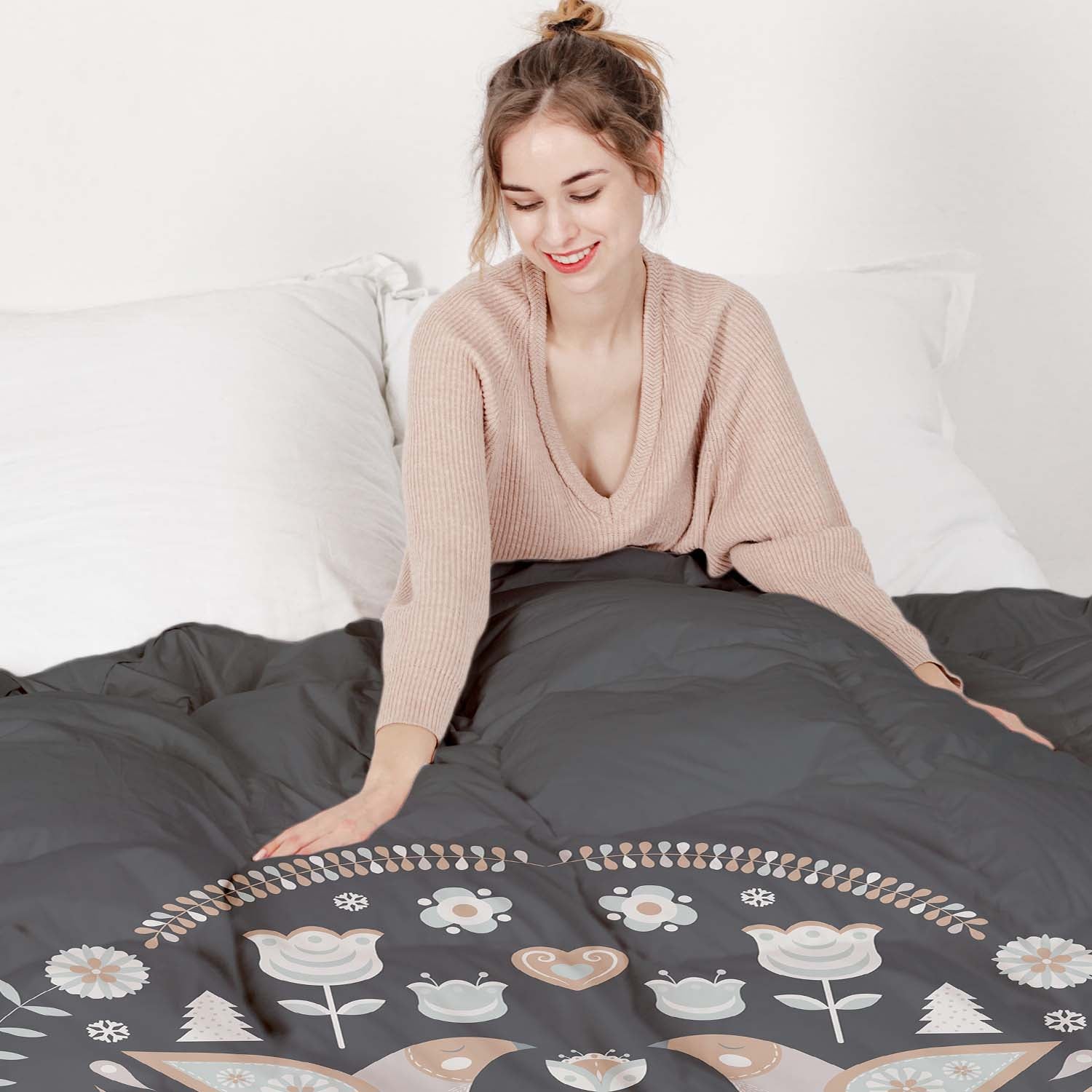 Set di biancheria da letto con coperta terapeutica Natale a Mosca