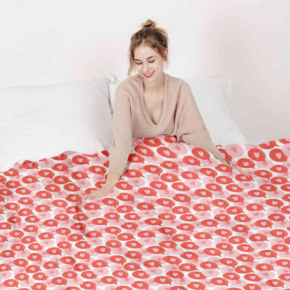 Coperta terapeutica originale - Rivestimento in cotone fumetto con cuore