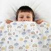 Coperta terapeutica originale - Coperta ponderata arcobaleno con rivestimento in cotone per bambini