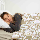 Set di biancheria da letto beige con forme per coperte terapeutiche