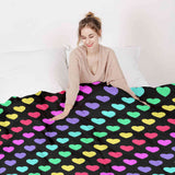Set di biancheria da letto con coperte terapeutiche cuori colorati