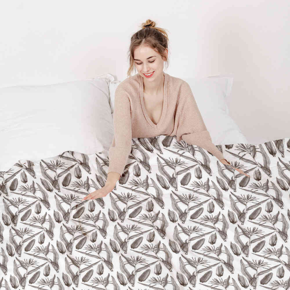 Coperta terapeutica originale - Rivestimento in cotone bianco con mais