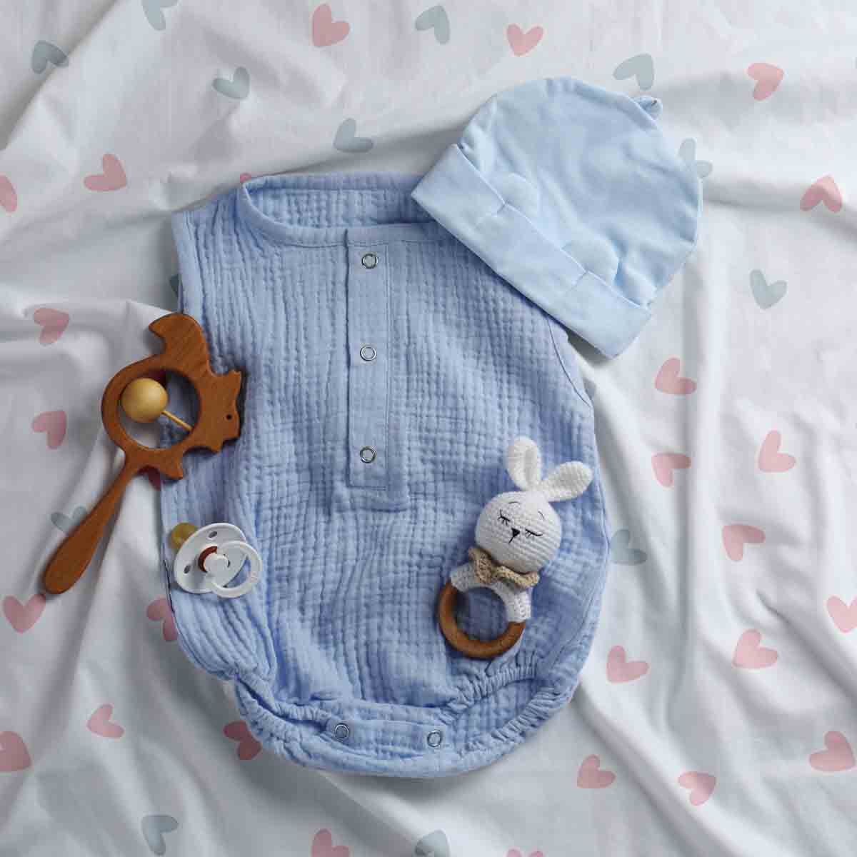 Coperta terapeutica originale - Rivestimento in cotone bianco con piccoli cuoricini